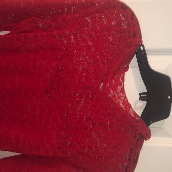 Guess small backless red lace bodysuit🍒 - Picture 2 of 8